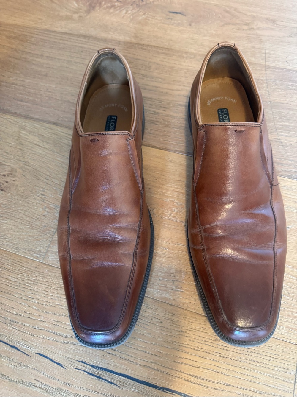 Florsheim Brown Leather Slip-On Loafers